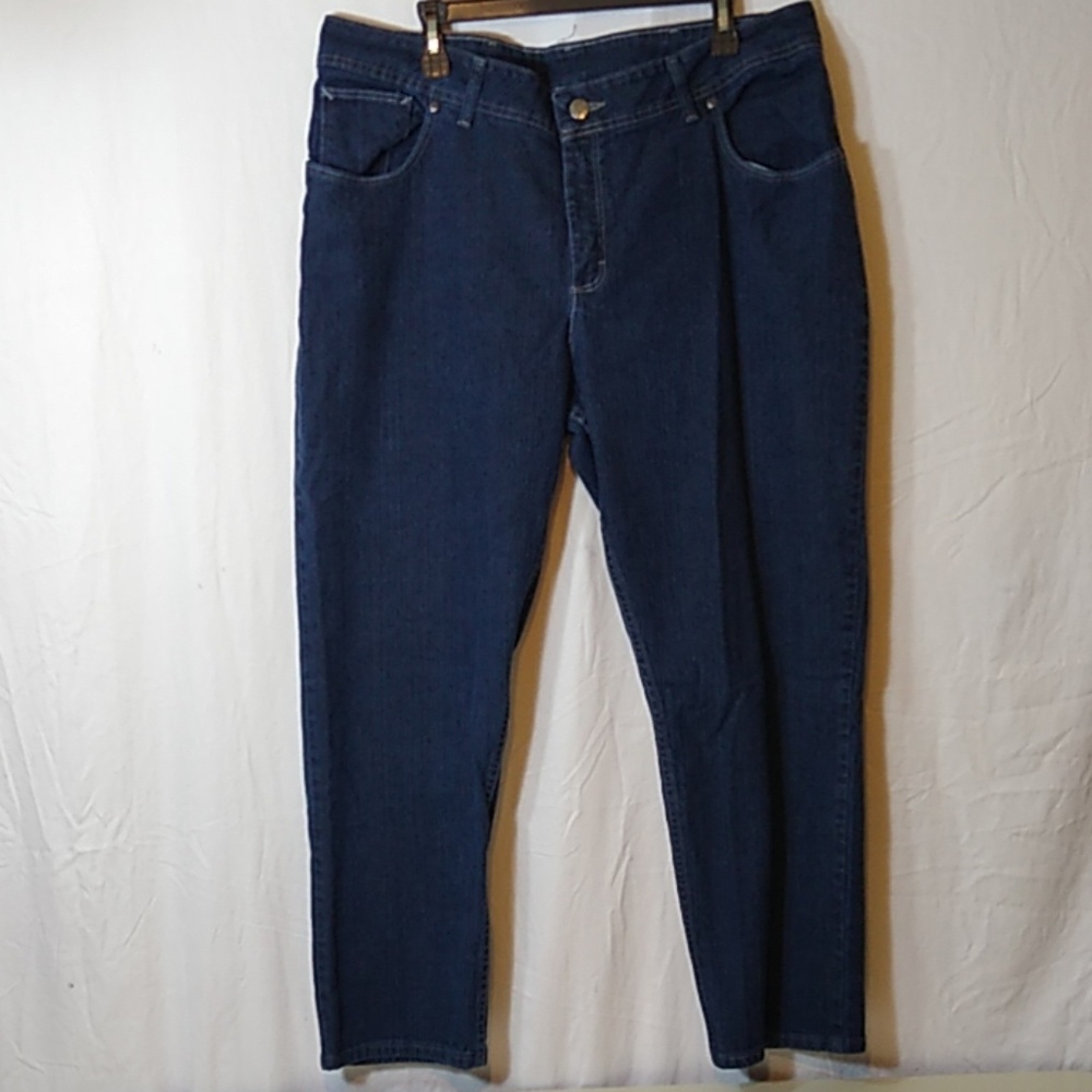 Lee Riders women's 22W Petite Blue Jeans dark wash